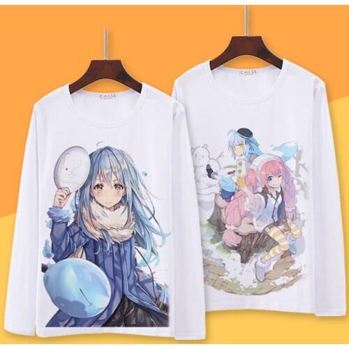 That Time I Got Reincarnated as a Slime Anime T Shirt Rimuru Tempest Spring Autumn Long Sleeve T-shirt Cartoon Top Tee Costume