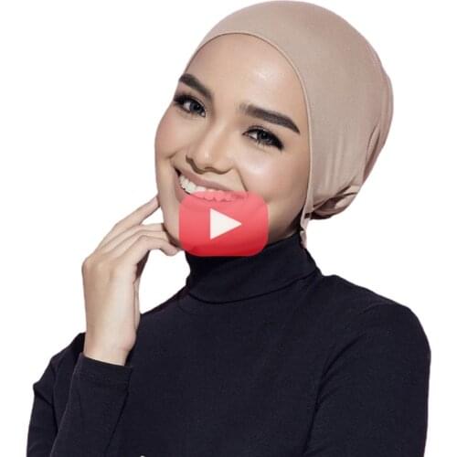 Inner Hijab Cap Muslim Turban Islam Adjustable Underscarf Undercap Bonnet Soft Jersey Stretch HIjabs Tube Cap Turbante Mujer Hat