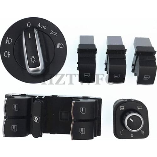 5ND959565A 5ND959857 5ND959855 5ND941431B Mirror Headlight Window Switch For VW Golf MK5 6 Golf Plus Jetta MK5 Passat B6 Tiguan