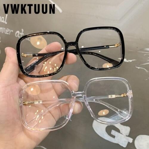 VWKTUUN Anti Blue Light Glasses Women Eye Glasses Frame Vintage Optical Glasses Big Square Glasses Frames Oversized Sunglasses