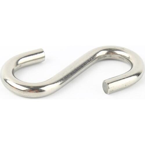 10pcs S hook heavy duty M2/M3/M4/M5/M6/M8/M10 304 stainless steel Hook rigging wire Connector S Shaped Hooks