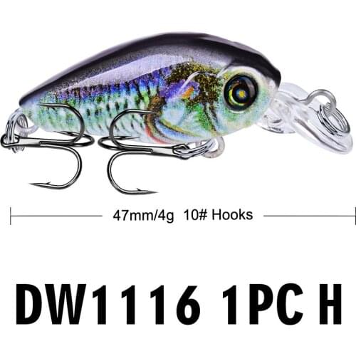 4G 47MM Crank Bait Fishing Lures Minnow Hard Bait Plastic Fish Crankbaits Peche Pesca Isca Artificial Hooks