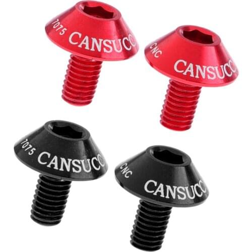 4Pcs Universal Mountain Bike Hex Socket Screws Disc Brake Rotor Bolts MTB Bicycle M5x10mm Bolts Allen Key Screws