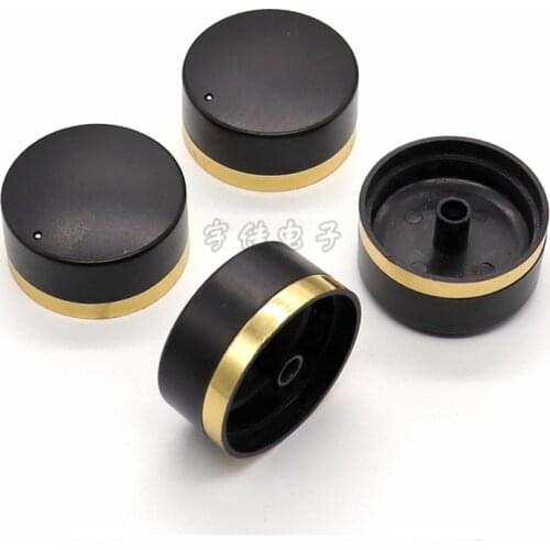 44 * 22mm gold black plastic knob flower shaft inner hole 6mm potentiometer switch adjustment knob