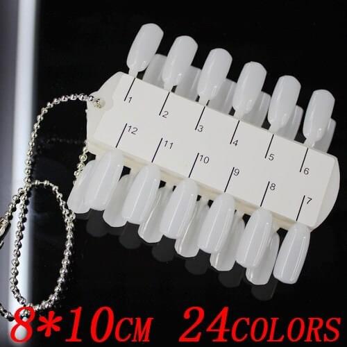 5pcs 24 Colors Nail Art Display Board Plate Printer Shower Tips Practice Wheel Polish Acrylic Decoration DIY Tools Free Shipping