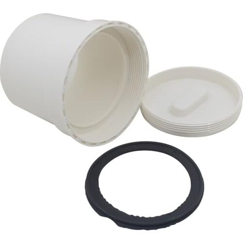 Cleanout plug fitting plastic pipe plug sink drain plug pvc drain plug drain pipe plug sewer pipe plug female 50/75/110mm 5pcs