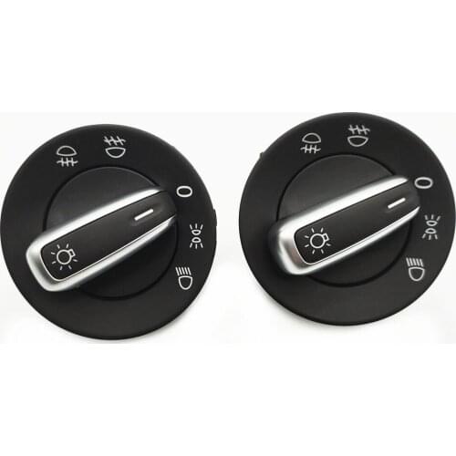 5ND941431A Chrome Headlight light Control Switch For Caddy Tiguan Touran Golf MK6 Jetta MK5 Passat B6 3C 5ND 941 431 A