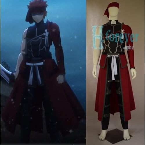 Anime Fate/Stay night Red A Archer Emiya Shirou Battle Uniform Suit Cosplay Costume Any Size For Halloween Free Shipping NEW