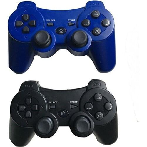 Dosly game controller for PS3 wireless bluetooth controller(black and blue color)