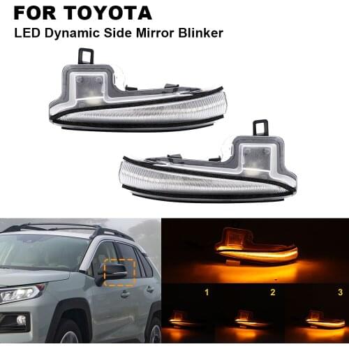 For Toyota Alphard Vellfire AH30 Tacoma RAV4 2019 -21 Highlander 2020 Side Mirror Lamp LED Dynamic Turn Signal Light Indicator