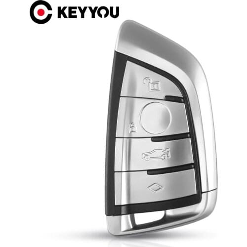 KEYYOU Remote Key Shell Case FOB For BMW X5 F15 X6 F16 G30 7 Series G11 X1 F48 F39 4 Buttons Accessories Car Styling