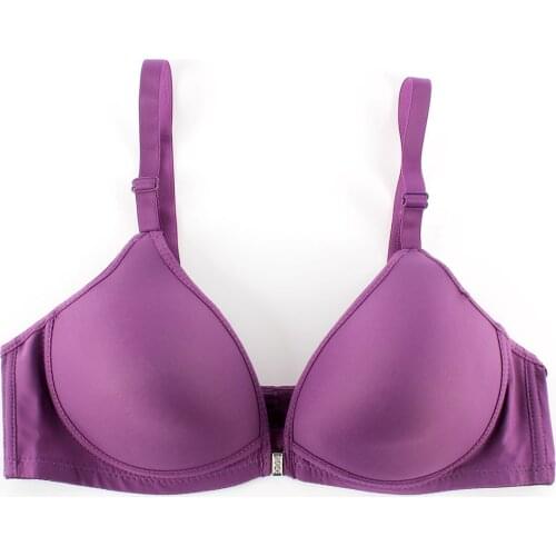 Front Closure Bra Women 3/4 Cups Wireless Push Up Brasier Mujer Seamless Underwear Grey Skin Purple White Black Bras for Women
