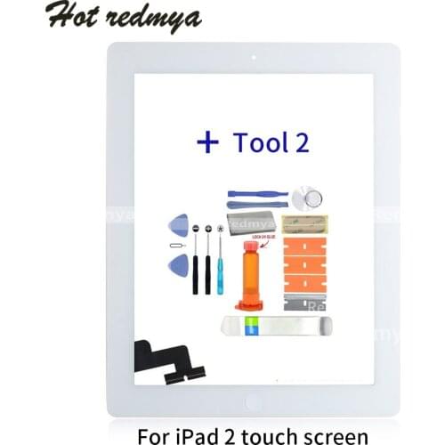 Pantalla 9.7"Touch Screen Digitizer Front Touch Panel Glass For iPad 2 A1395 A1396 A1397 screen glass replacment Spare Part+Tool