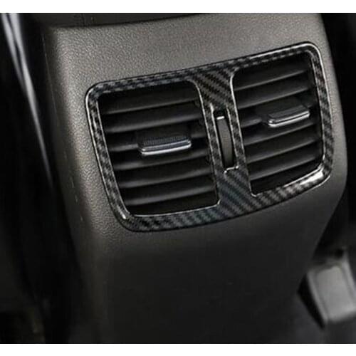 For Hyundai Tucson 2015 2016 2017 2018 2019 2020 Car Styling interior Rear Air Condition Vent Cover Trim Carbon Fiber Sticker