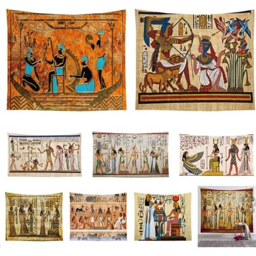 Ancient Egyptian Pharaoh Tapestry Famous Paiting Wall Hanging Pyramid Yoga Mat Beach Towel Egyptian Blanket Party Decorative
