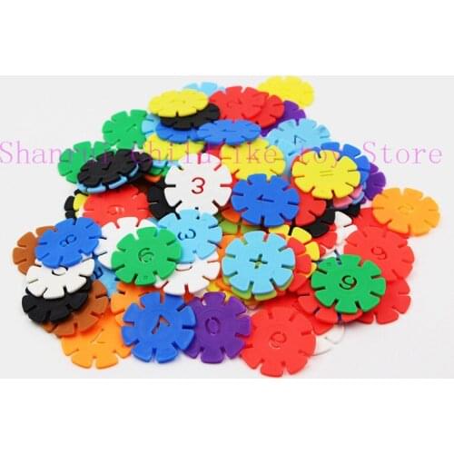 Hot sale ABS snowflake building blocks educational construction kid toys