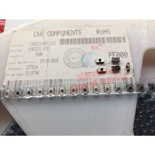 France imported waterproof and dustproof touch switch silicone button 3*6*2.5 patch 2 foot KSR221G new