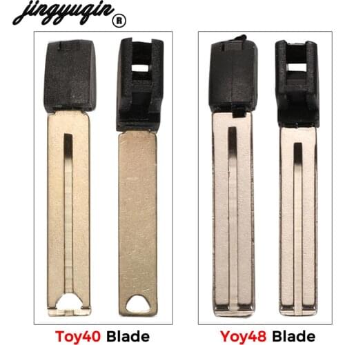 Jingyuqin New Smart Remote Key Insert blank Fob For Toyota Highlander Land Cruiser RAV4 Car Key Fob Uncut Blade