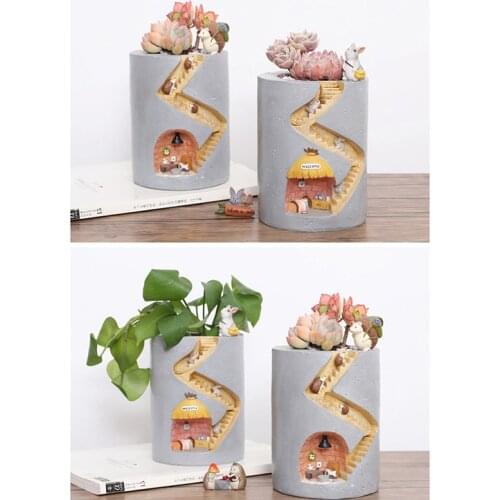Creative Planting Container Rabbit Hedgehog Resin Flowerpot Succulents Planter Planting Container