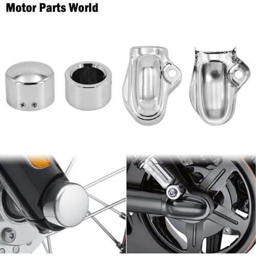 Motorcycle Front Axle Nut Cover Cap Bolt Rear Axle Cap Wheel Shaft Cap Protector Guard Chrome For Harley Night Rod VRSCD VRSCA
