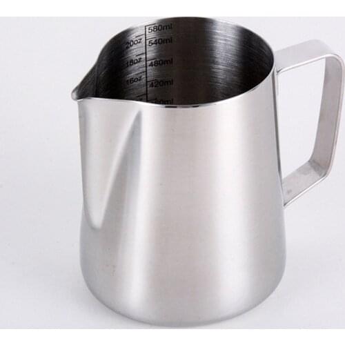 Stainless Steel Milk Frothing Jug Coffee Pitcher Latte Art 1pcs/lot Cup Capacity 350ml / 600ml / 900ml/1500ml JJA003