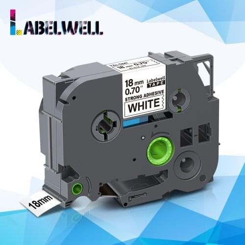 Labelwell 18mm compatible Laminated TZe-S241 label tape TZe S241 TZeS241 Strong Adhesive tapes for Brother p-touch label printer