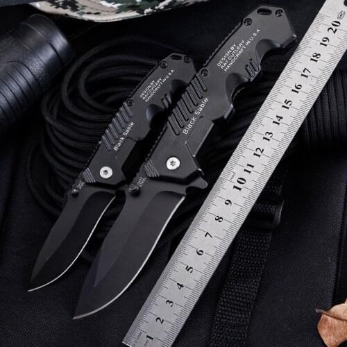Multi knife Black Color Folding Blade Knife Camping Hunting Tactical Survival Knives Aluminum Handle Outdoor Pocket Knife Tools