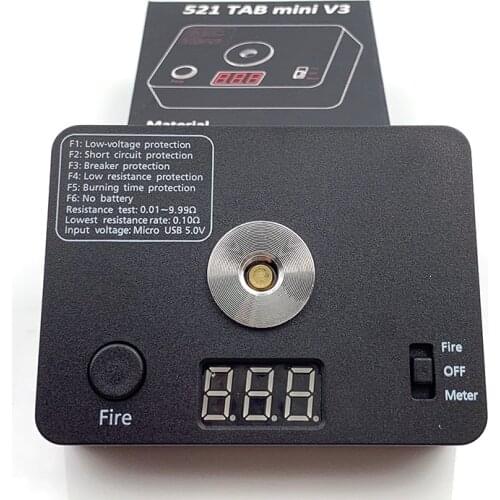 Upgraded TAB Mini V3 Resistance Test 3in 1 Ohm Tester Atomizer Charging Digital DIY Tool for RBA RTA Tank Wick Coil