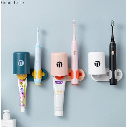 Toothbrush Cup Holder Set Wall-Mounted Electric Toothbrush Holder Bathroom Accessories