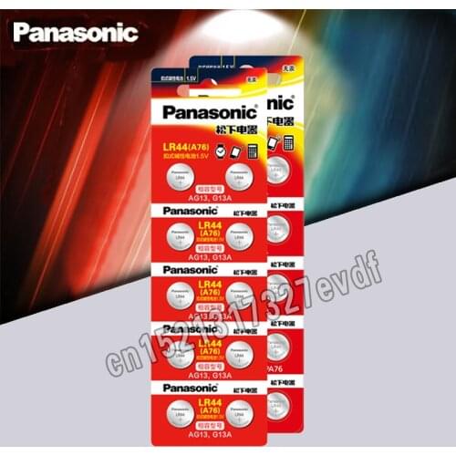 Panasonic 20pcs 1.5V Button Cell Battery lr44 Lithium Coin Batteries A76 AG13 G13A LR44 LR1154 357A SR44 100% Original