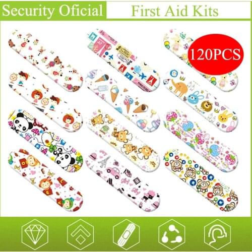 120PCs Transparent Cartoon Band-Aid Cute Waterproof Bandages Breathable Hemostasis Adhesive Bandages Kid First Aid Emergency Kit