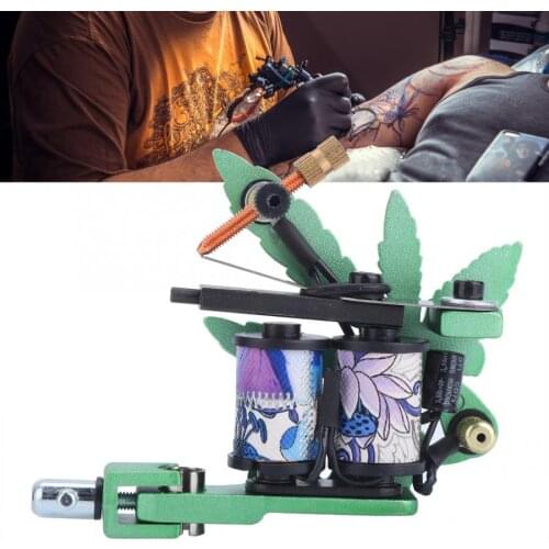 Professional V-shape Alloy Tattoo Machine 10 Wrap Coils Liner and Shader Tattoo Gun Microblading Permanent Make Up Tattoo Device