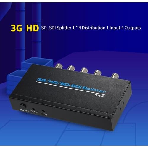 3G/HD/SD_SDI Splitter 1 * 4 Distribution 1 Input 4 Outputs Supports HD-SDI SD-SDI and 3G-SDI