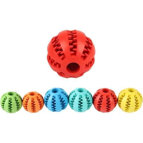 Dog cat pet rubber toys leakage ball molars bite resistant Mint ball pet supplies