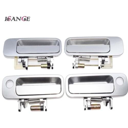 ISANCE 4PCS Exterior Outside Door Handle Silver 69230-YC030 69240-YC030 69220-YC030 For Toyota Camry 1997 1998 1999 2000 2001