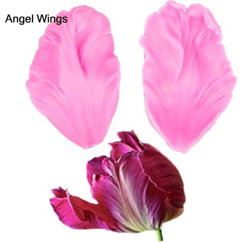 Angel Wings Food grade 3D fondant cake silicone mold Embossing die shaped for polymer clay chocolate decoration tools F1214