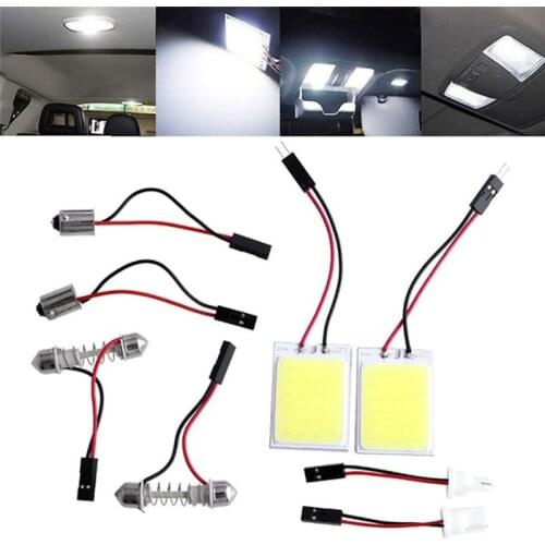 24COB LED Low Consumption High Bright Long Lifespan Panel Light For Car Interior Door Trunk Map Dome Light HID White