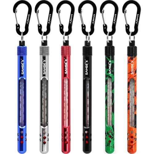 SAMSFX Fishing Thermometer with Carabiner Stream Water Temperature Measurement Fly Fishing Water Thermometer Accessories Tools