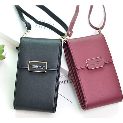 Lady Leather Mini Crossbody Shoulder Bag Women Cell Phone Pocket Ladies Cross Body Purse For Female