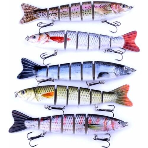 1pcs New Jointed Fishing Lures Sections Bait 12.7cm 22g Hard Hook Crankbait Fishing Tackle Swimbait Wobblers
