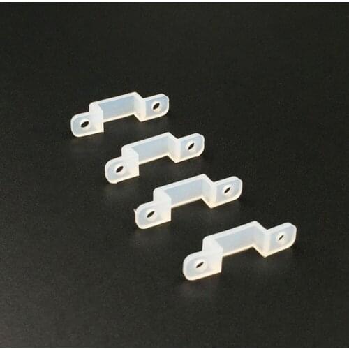 100pcs Silicon Clip connector for Fixing 8mm/10mm/12mm 5050 5630 1903 ws2811 3528 5050 1210 RGB Dream Color LED Strip