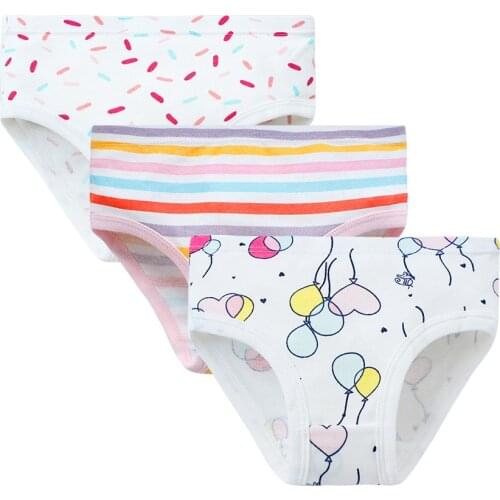 3Pcs/Lot Girls Panties Cotton Breathable 2-13Y Kids Briefs Shorts Cartoon Floral Toddler Girl Underpants Sets Children Underwear