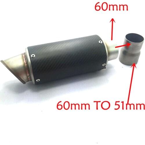 60mm Change to 51mm Motocross Motorcycle Exhaust Adapter Exhaust Pipe Yoshimura Muffler Adapter TMAX CB400 CB600 Z800