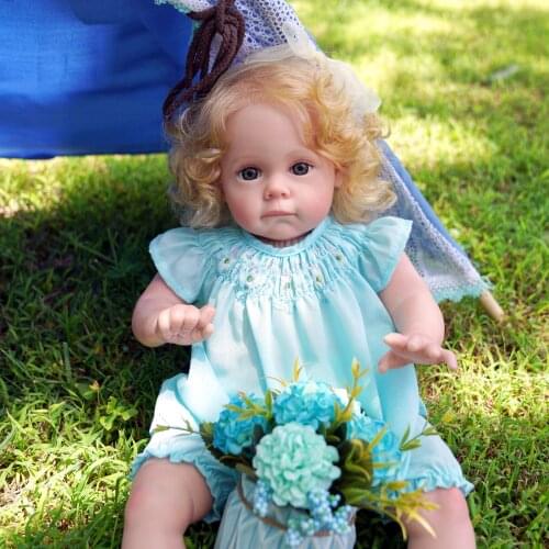 ADFO 17 Inches Maggi Reborn Baby Vinyl Handmade Dolls Realistic Companion Toys Silicone LoL Gift For Girl Doll+ Clothes