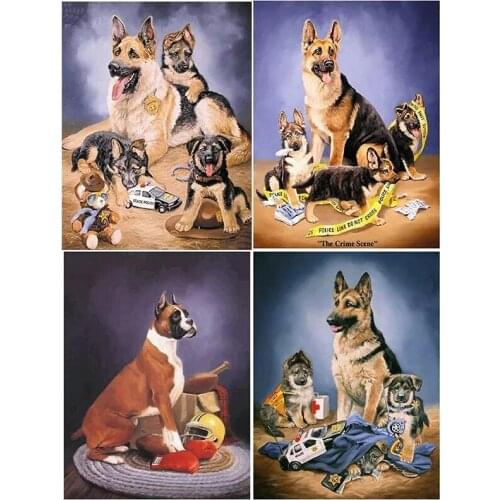 Cute Dogs 5D Diy Diamond Embroidery Full Square Round Drill Needlework Diamond Painting Animal Mosaic Crafts Home Decoration