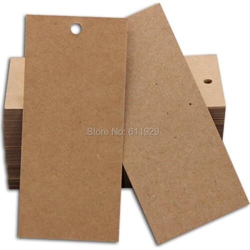 Free shipping 200 pcs a lot blank kraft paper tag 5x10cm/baking price tag/clothing hang tag/gift packing tag