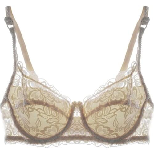 New Sexy Lace bralette Ultr-thin Bra Sexy Gathered Underwear Breathable Brassier Push Up Bra Plus Size For Women soutien gorge