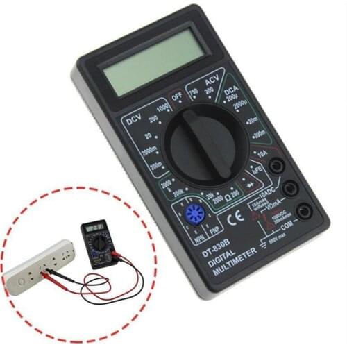 Digital Universal Meter DT-830B LCD Digital Multimeter Ammeter Probe 750V Ohm Tester For Voltmeter Mini AC DC Digital 1000V A8E7