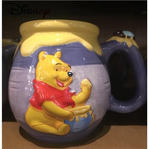 Disney Baby Ceramic Mug Cup Winnie Honey Jar Child Women Drinking 3D Cartoon Mug Cup Collectibles As A Kids Birthday Gift 2021