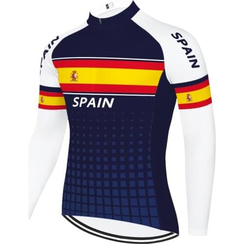 France Italy Spain Belgium New Zealand Switzerland Canada cycling jersey long sleeves men